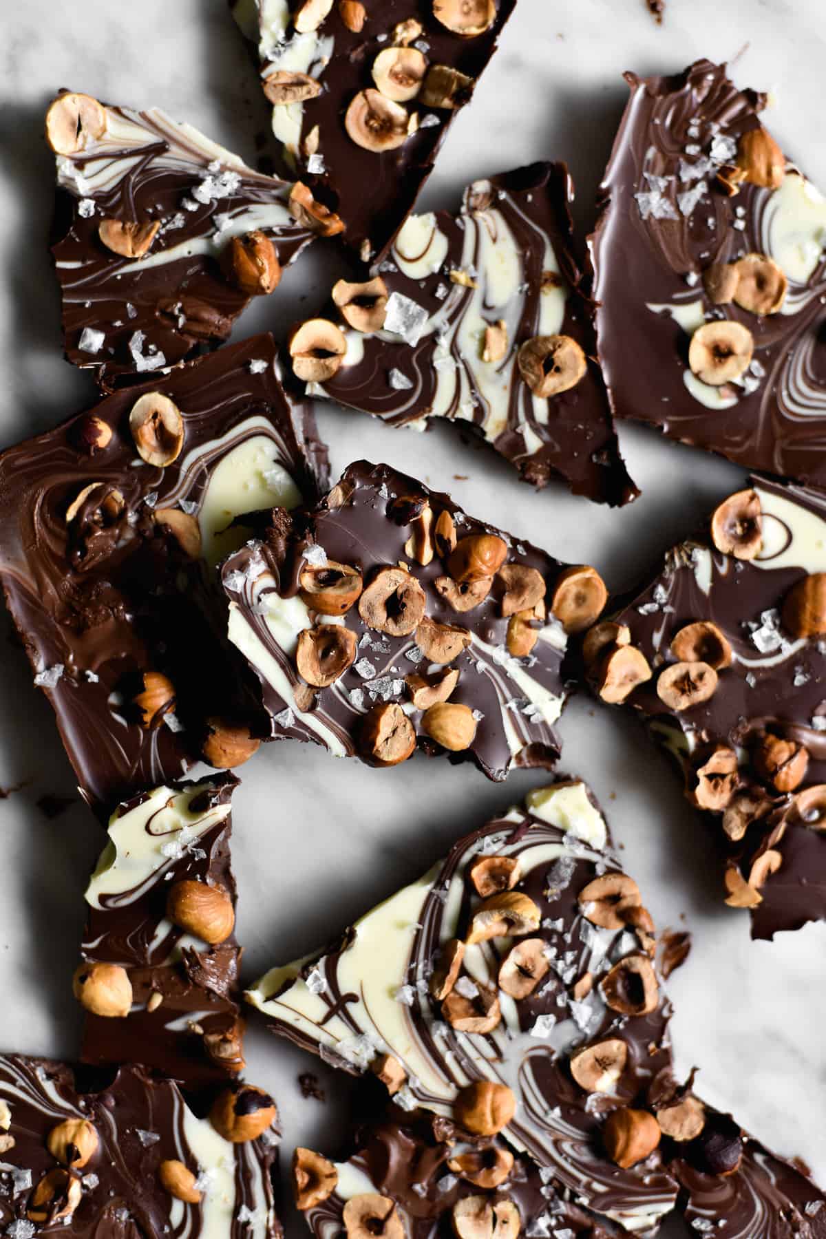 Nutella, chocolate, hazelnut and sea salt bark from www.georgeats.com