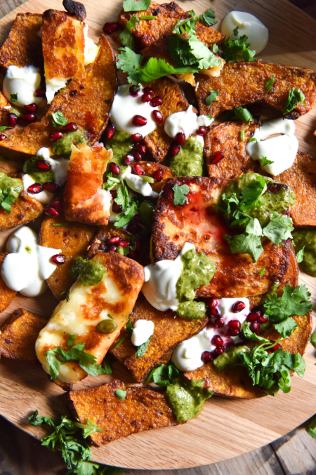 Pumpkin Haloumi Salad With Pomegranate George Eats