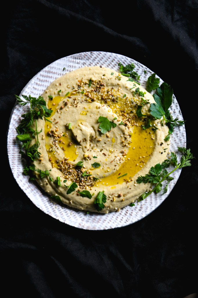 FODMAP friendly hummus using zucchini and miso paste from www.georgeats.com