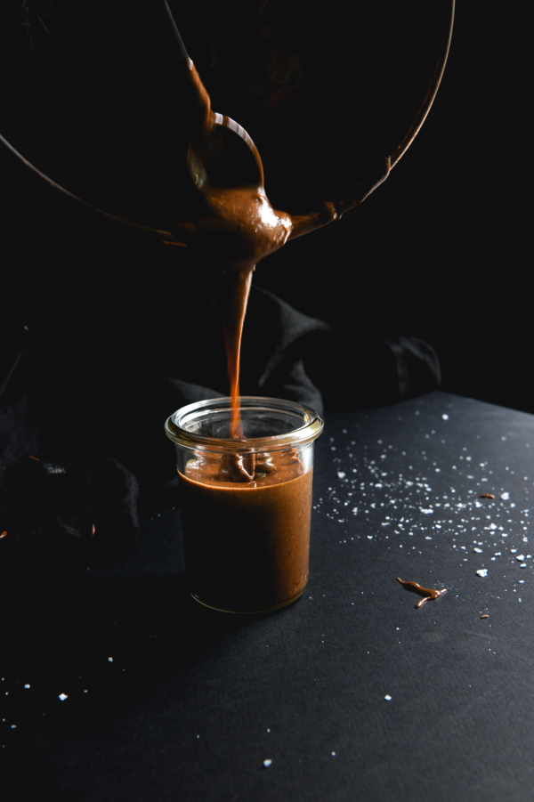 Dark roasted almond butter (in a Nutribullet) Eats