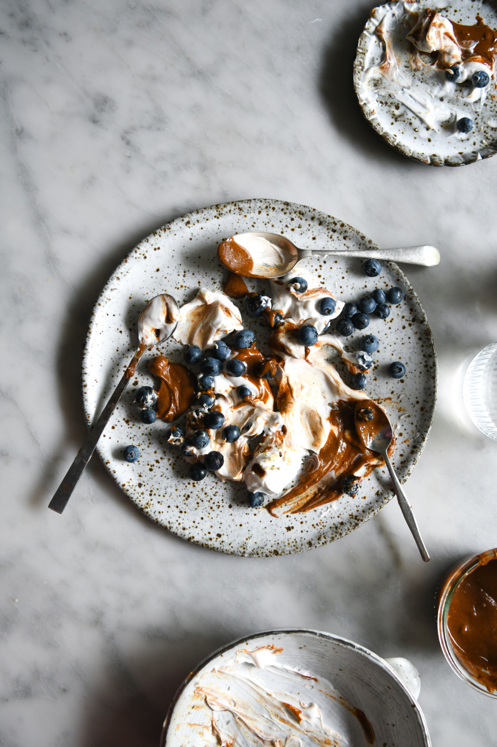 Dark roasted almond butter (in a Nutribullet) Eats