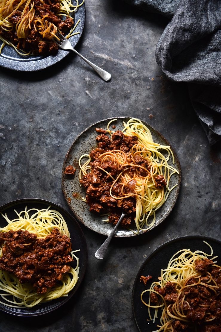 FODMAP friendly bolognese (that's vegan!) from www.georgeats.com