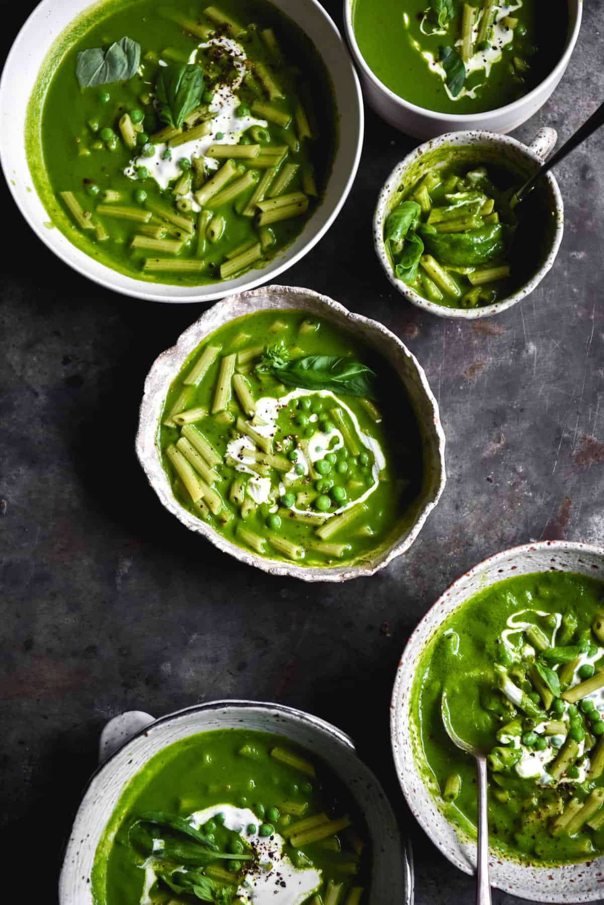 Low FODMAP pesto pasta soup (gluten free)