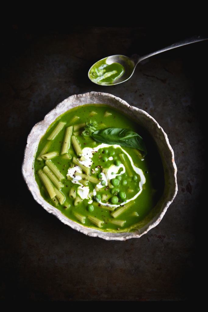 Pesto pasta soup (FODMAP friendly, vegetarian, gluten free) Eats