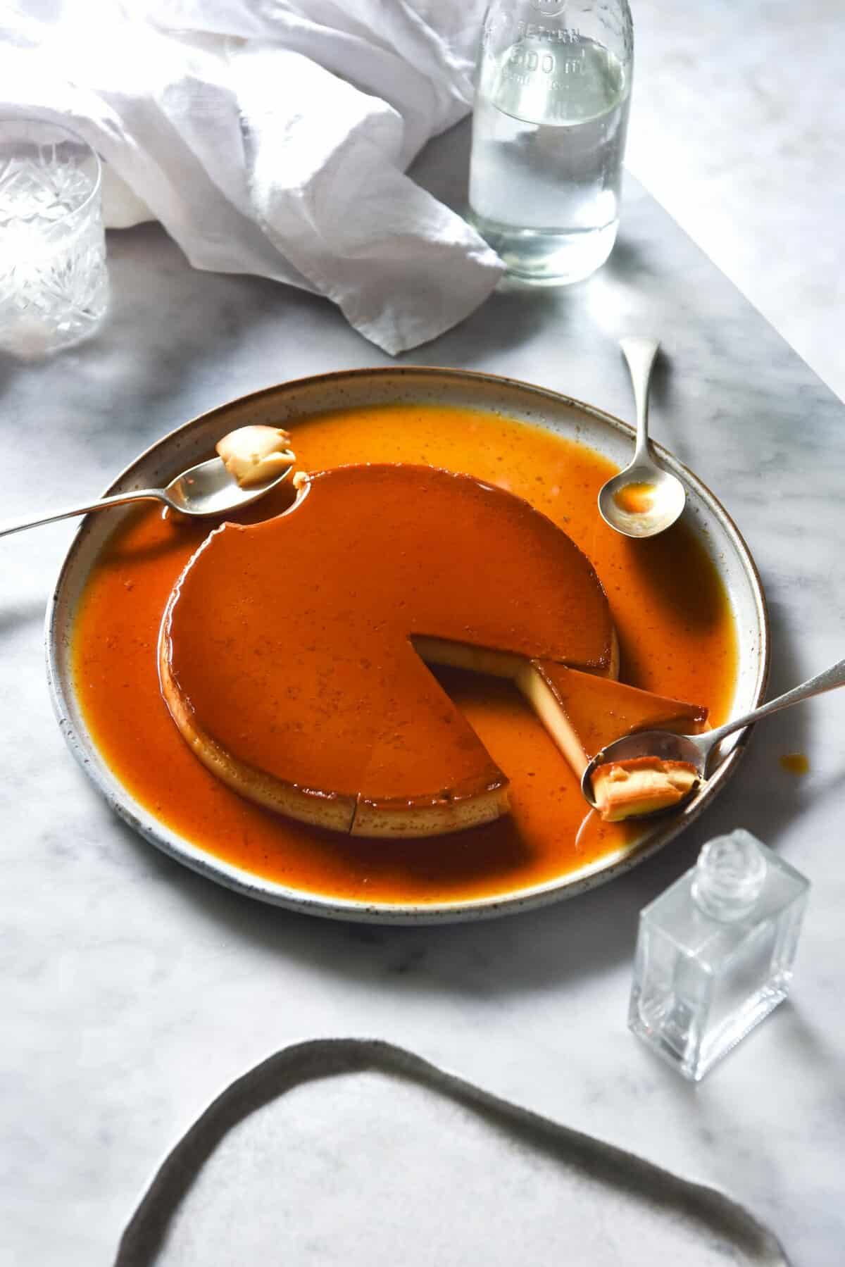 Lactose free creme caramel