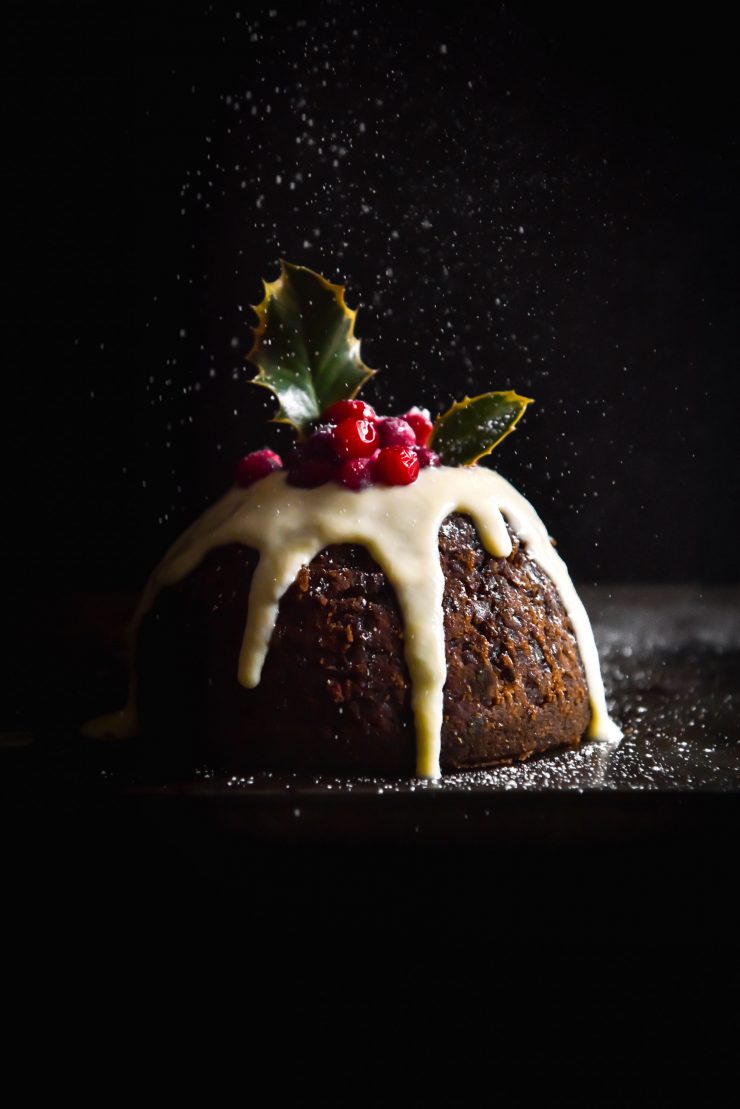 FODMAP friendly Christmas pudding (gluten free, grain free and fruit-free) from www.georgeats.com | @georgeats