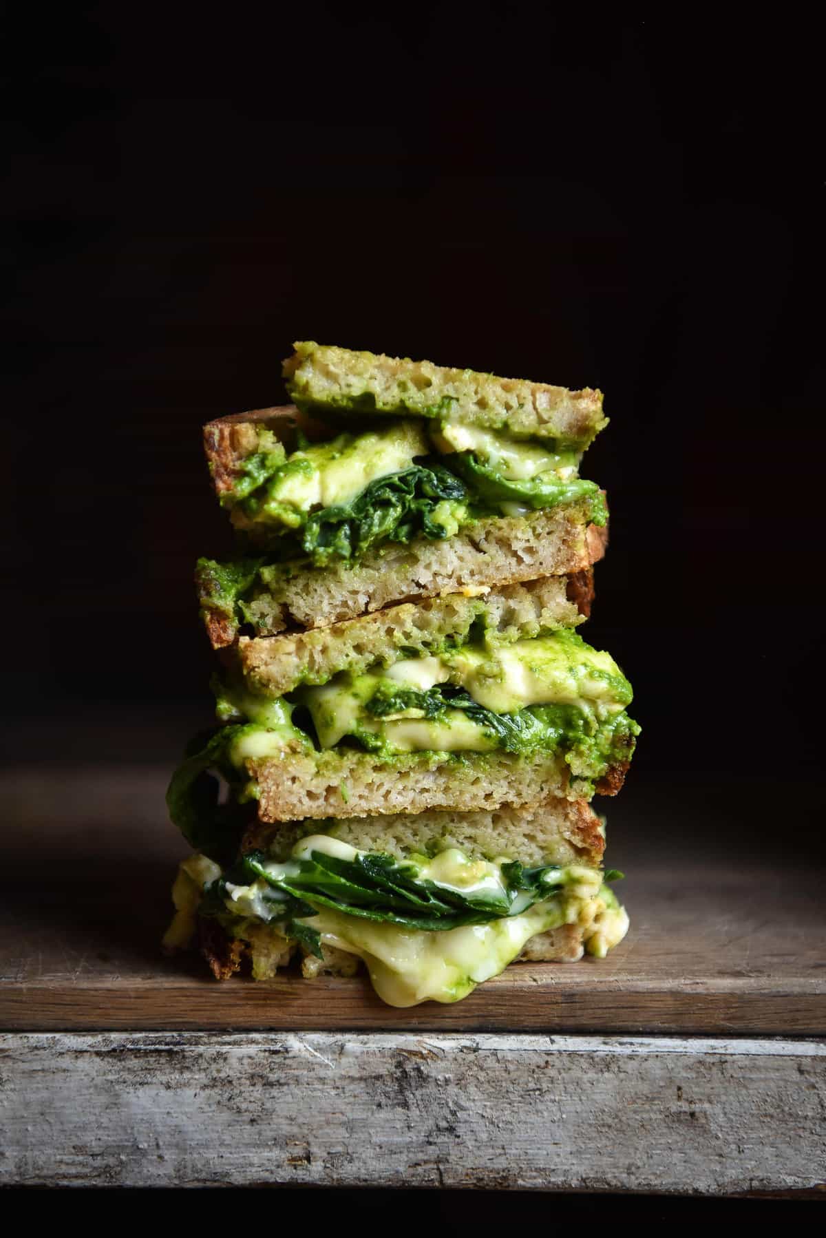 Gluten free sourdough toasties with pesto (FODMAP friendly) - George Eats