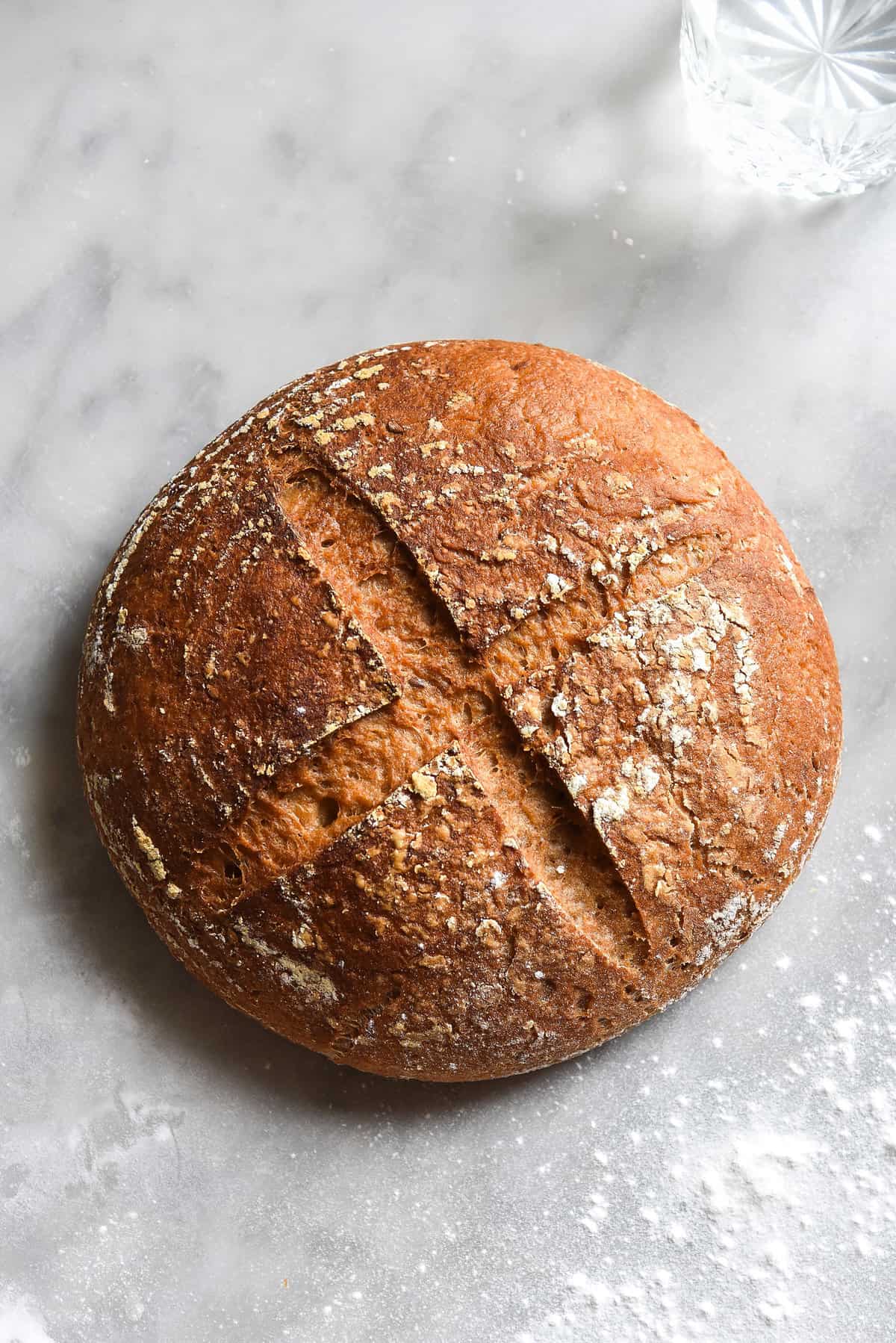 Gluten-free sourdough bread with toasted quinoa flour (vegan, rice ...