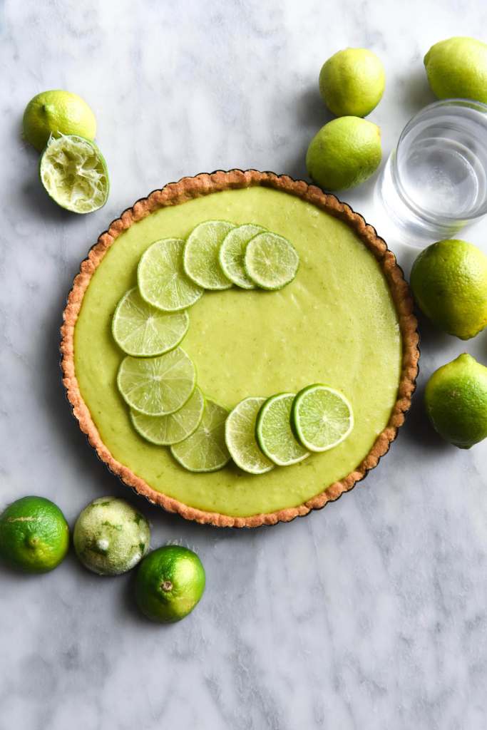 Glutenfree lime curd tart with graham cracker crust (FODMAP friendly) Eats
