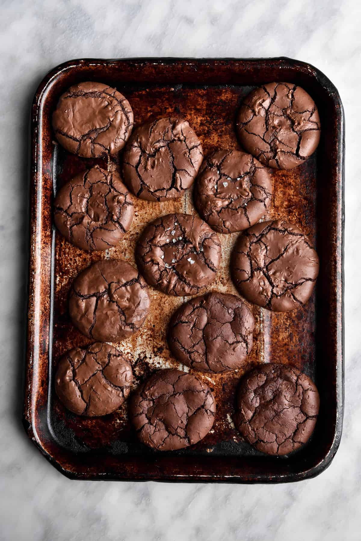 Flourless brownie cookies from www.georgeats.com. FODMAP friendly, grain, gluten and nut free.