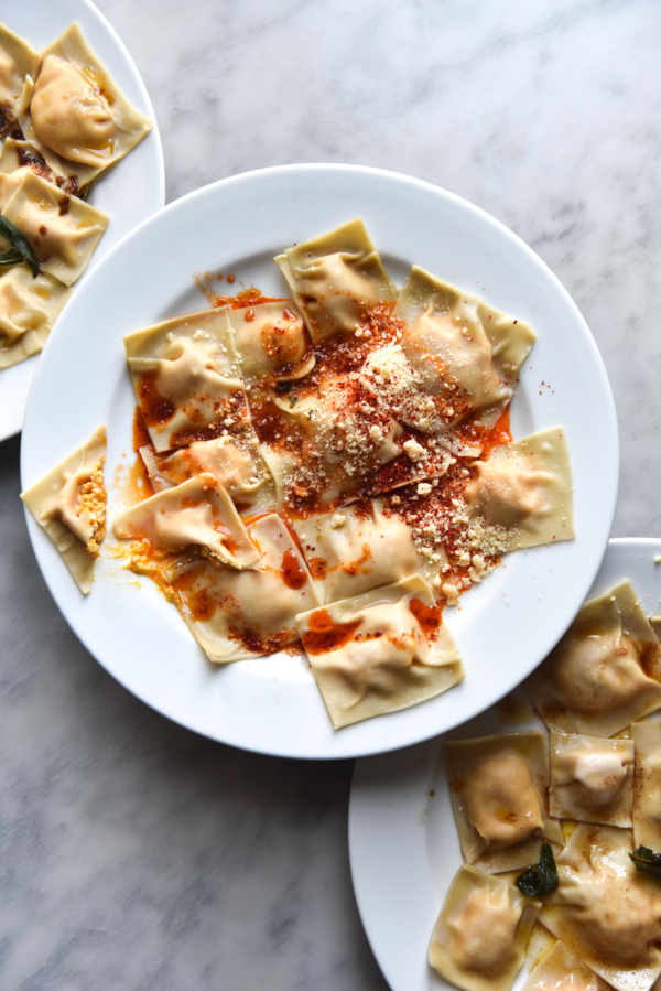 Homemade gluten free ravioli with brown butter and sage (FODMAP ...