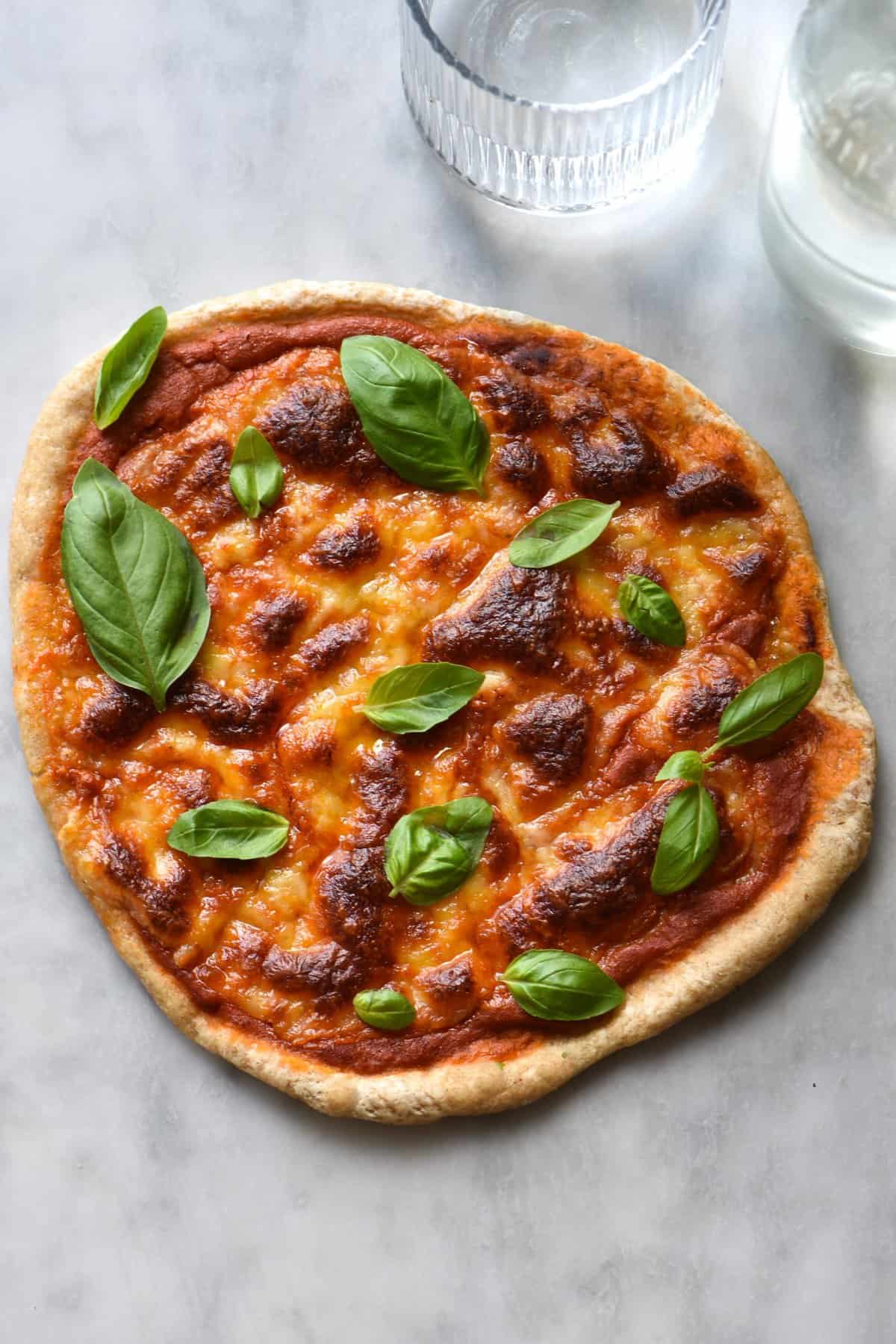 Gluten-free sourdough pizza bases (vegan, FODMAP friendly)