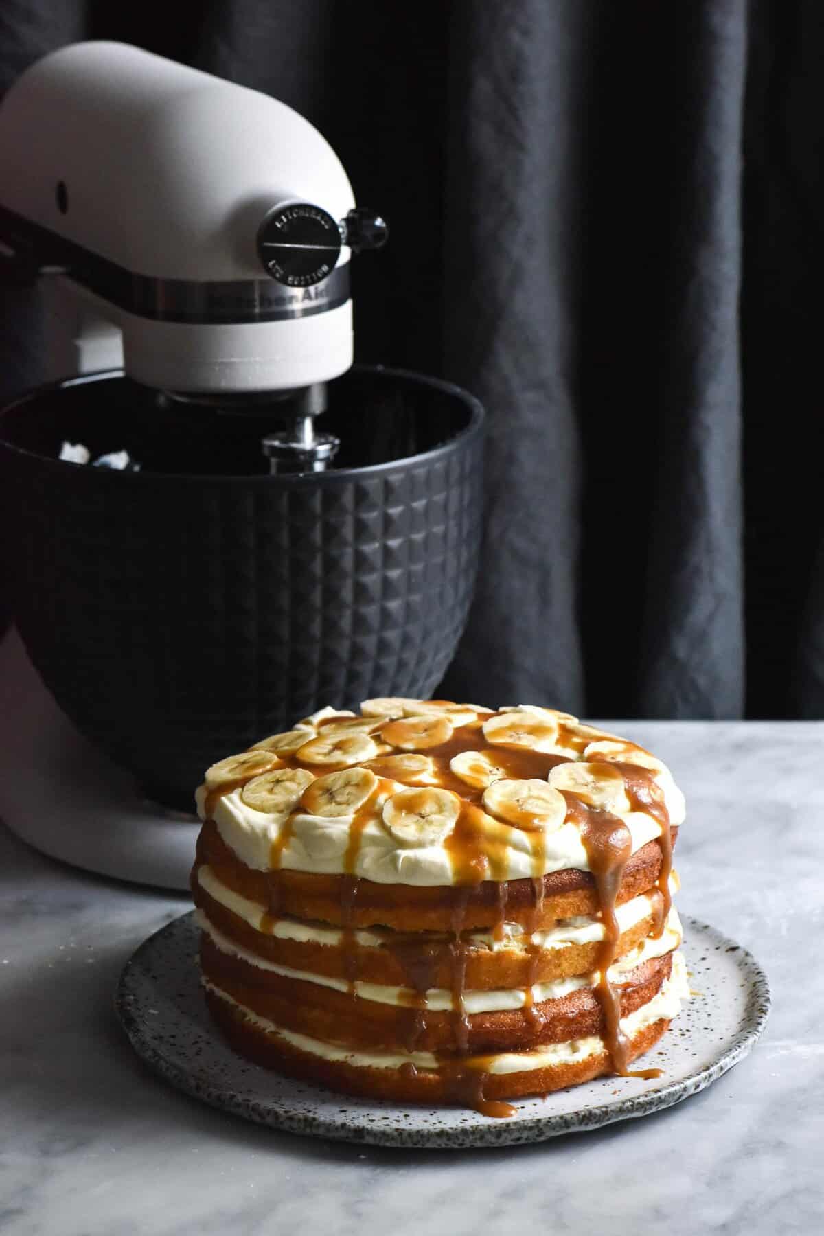 Gluten-free banoffee layer cake