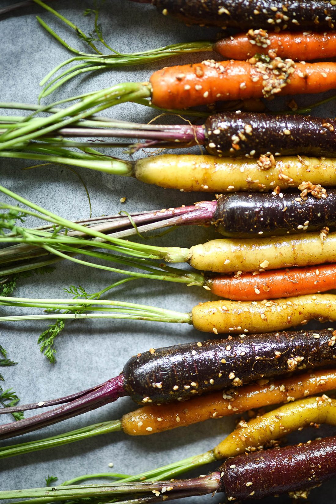 Dukkah roasted carrots with labne and aleppo chilli oil Eats