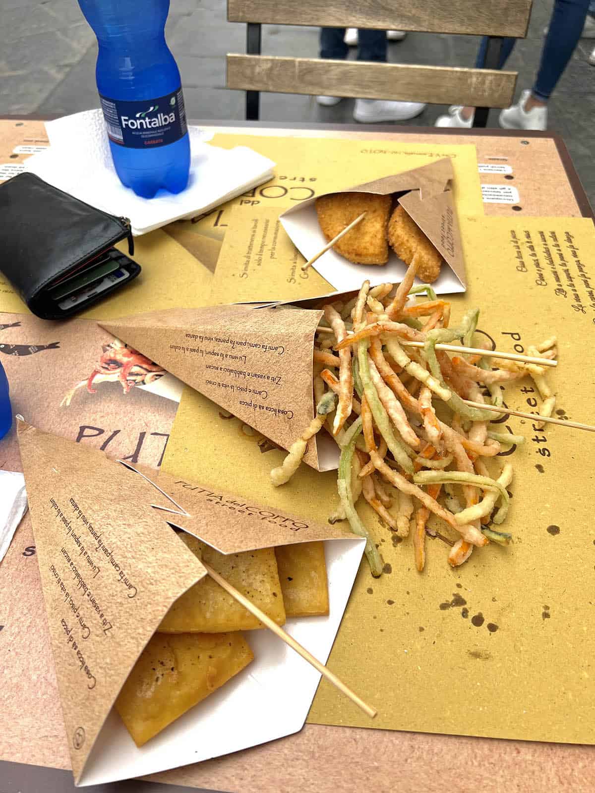 An image of the street food from Putia Del Coppo in Noto, Sicily