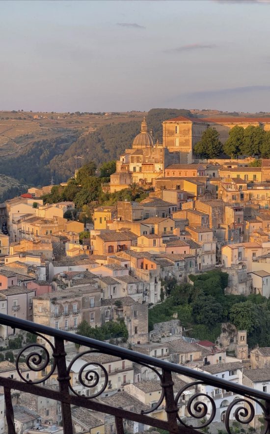 Sunset over Ragusa Ibla as viewed from Al Gradino 284 in Ragusa Superior
