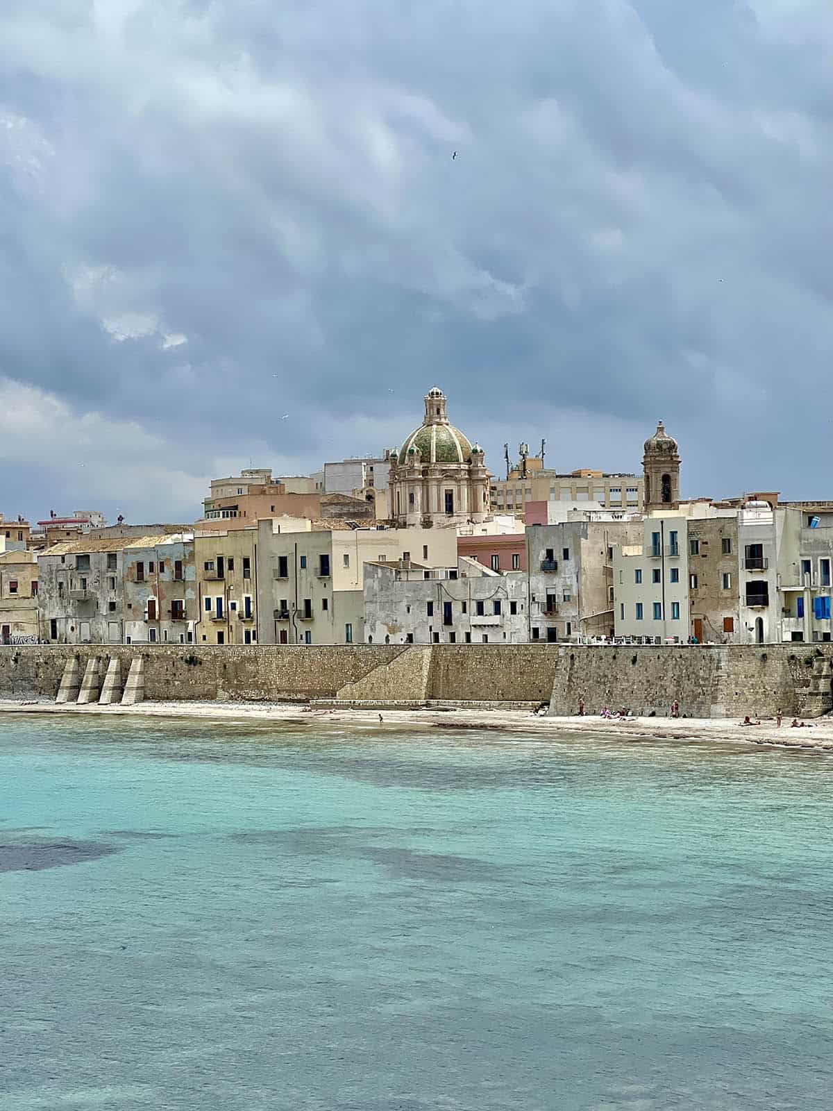 An image of an oceanside view of Trapani in Sicily