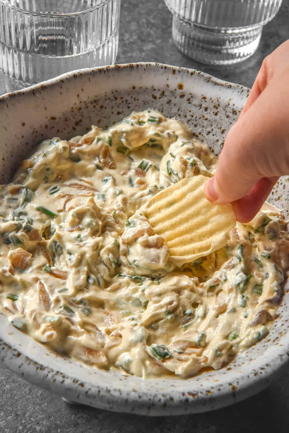 Low FODMAP French onion dip