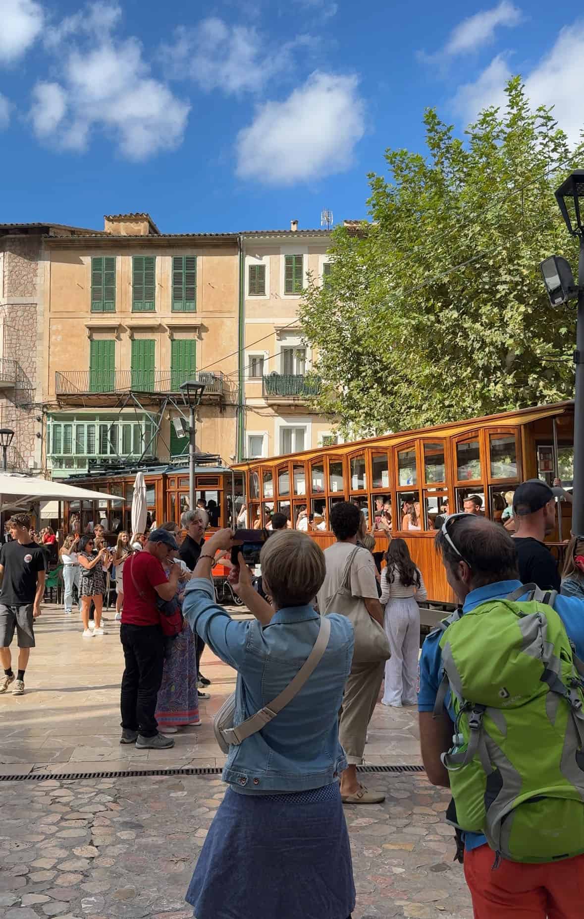 Soller train in Plaza De La Constitutión