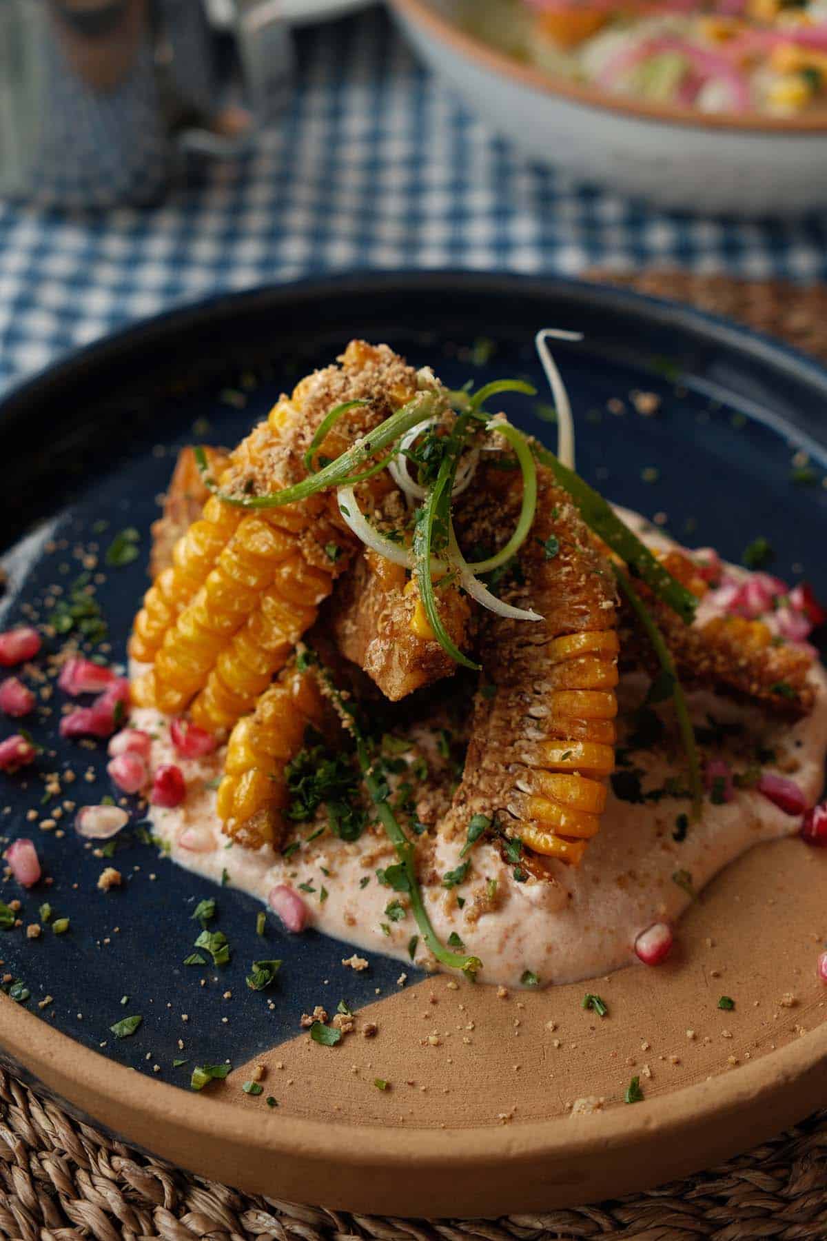 An image of the corn ribs at Kijiko restaurant in Sanctuary Farms, Lake Naivasha