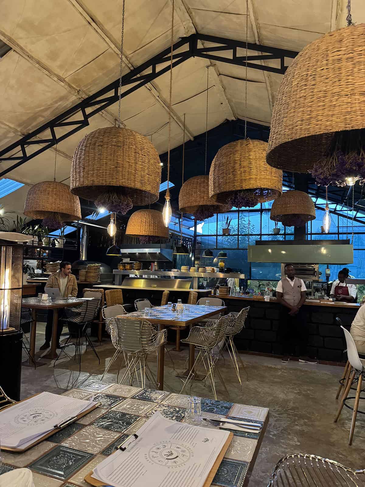 The interior of Cultiva Kitchen in Karen, Nairobi